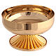 Offertory paten of gold plated brass with base, 5.5 in s1