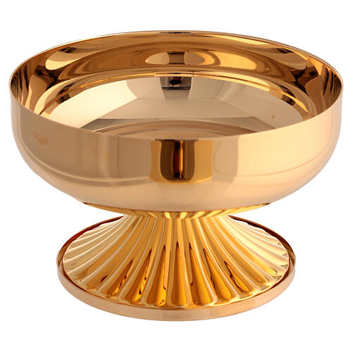 Offertory paten with lid, gold plated brass, d. 5.5 in 3