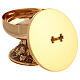 Low ciborium with vine pattern, 24K gold plated brass, 5.5 in s2