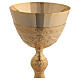 Cáliz copón patena latón dorado trabajado s3