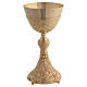 Kielich puszka patena mosiądz pozłacany rzeźbiony s2