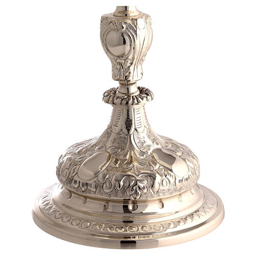 Chalice ciborium paten worked in golden brass 8