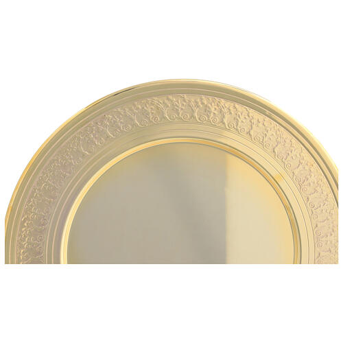 Patena de latão dourado 25 cm 2