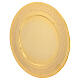 Patena de latão dourado 25 cm s4