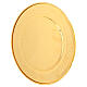 Patena de latão dourado 25 cm s5
