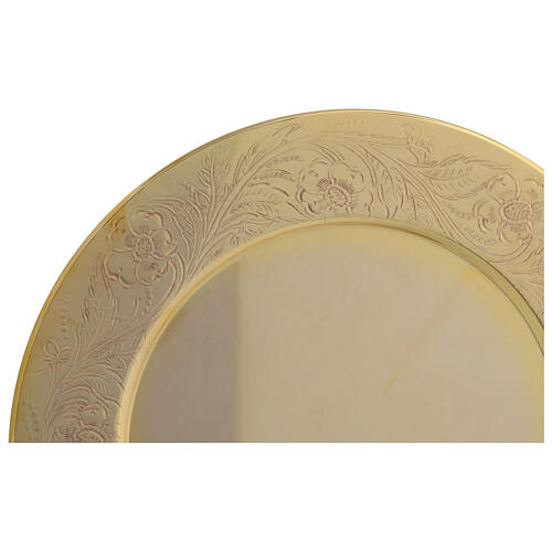 Patena ottone 25 cm dorata 2
