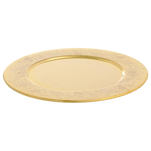 Patena ottone 25 cm dorata 3