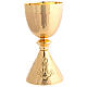 Jubilee chalice and paten, gold-plated brass, Eucharistic symbols, embossed finish s6