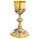 Chalice and ciborium of gold plated brass, images of the life of Jesus s2