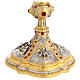 Chalice and ciborium of gold plated brass, images of the life of Jesus s4