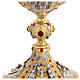 Chalice and ciborium of gold plated brass, images of the life of Jesus s14