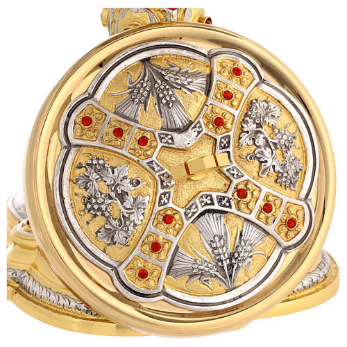 Calice et ciboire images de la vie de Jésus en laiton doré 12