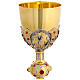 Chalice and Ciborium with images of the life of Jesus in gilded brass s5