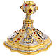 Chalice and Ciborium with images of the life of Jesus in gilded brass s8