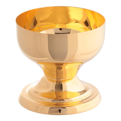 Reisekelch aus Messing, 24 Karat vergoldet, mit glatter Oberfläche – 6 cm 2