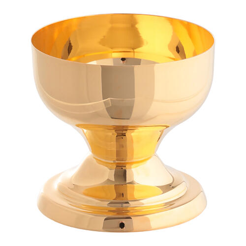 Calice da viaggio finitura liscia ottone 24k  dorato 6 cm 1