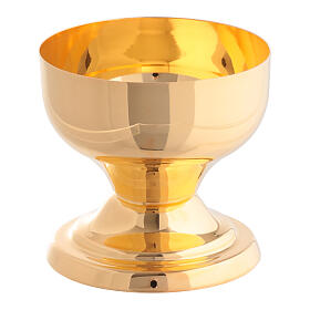 Traveling Chalice Smooth Finish 24k Gold Plated Brass 6 cm