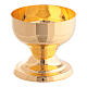 Traveling Chalice Smooth Finish 24k Gold Plated Brass 6 cm s1