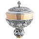 Bicolour chalice and ciborium with dotted base, grape design and wheat ear node s5