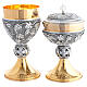 Bicolor Chalice and Ciborium Dotted Base Grapes and Wheat Cross Knot s1