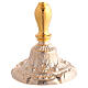 Calice e Pisside base ghirigori floreali ottone dorato 24k 25 cm s6