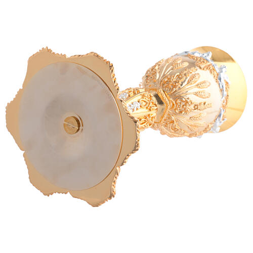 Calice et ciboire dorés anges blé argent style Baroque 9