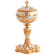 Chalice and Ciborium golden angels wheat silver Baroque style s8