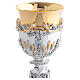 Silver Chalice and Ciborium Baroque Style with Angels and Wheat Gold s3