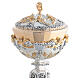 Silver Chalice and Ciborium Baroque Style with Angels and Wheat Gold s6