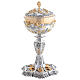 Silver Chalice and Ciborium Baroque Style with Angels and Wheat Gold s9