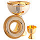 Ciborium two-tone gold grape node Pax stippled effect 25 cm s5