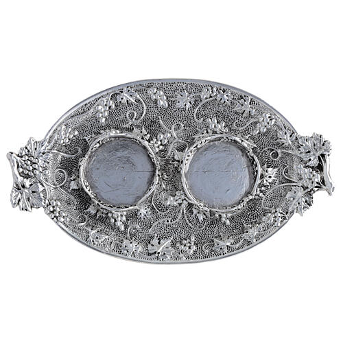 Water and wine cruets with dotted plate, grape pattern, 75 ml 4