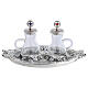 Water and wine cruets with dotted plate, grape pattern, 75 ml s1
