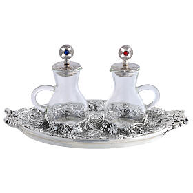 Water and Wine Pitcher Set Dotted Plate Grape Bunches 75 ml