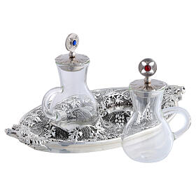 Water and Wine Pitcher Set Dotted Plate Grape Bunches 75 ml