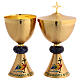 Chalice and pyx with hand-engraved Jubilee logo, sodalite node s1