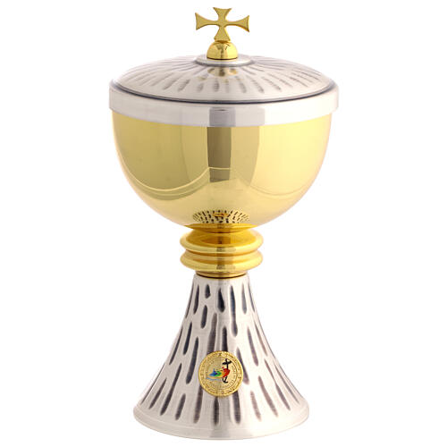 Kelch und Ziborium zum Jubiläum mit Jesusgesicht 4