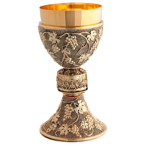 Chalice and Ciborium Last Supper Dotted Base Grapes 2