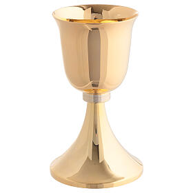 Calice in ottone dorato lucido con nodo semplice 