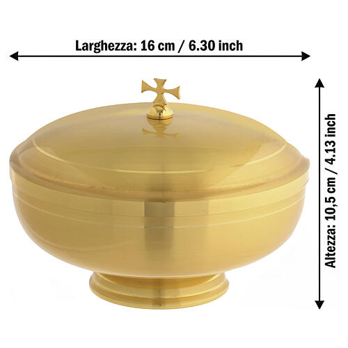 Ziborium, niedrig, vergoldet satiniert – 11 cm 3