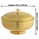 Low ciborium in golden satin metal 11 cm s3