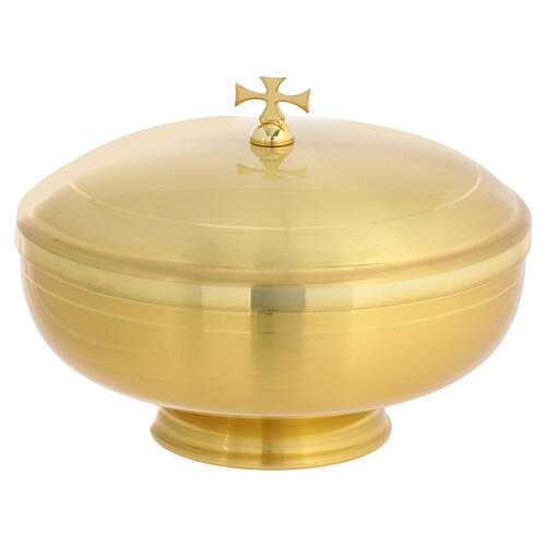 Ciboire bas doré satiné 10 cm 1