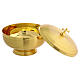 Pisside bassa dorata metallo satinato 11 cm s2