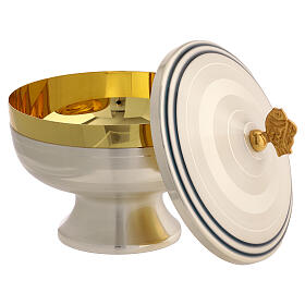 Pisside metallo argentato bornita 15 cm