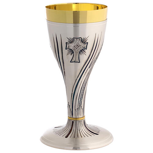 Calice ciselé croix blé 20 cm 5