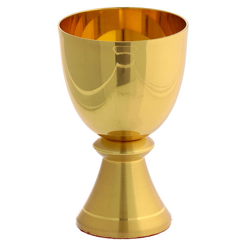 Pisside due specie ottone dorato 20 cm 3
