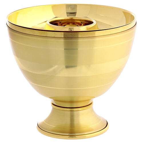Pisside due specie ottone dorato 20 cm 5