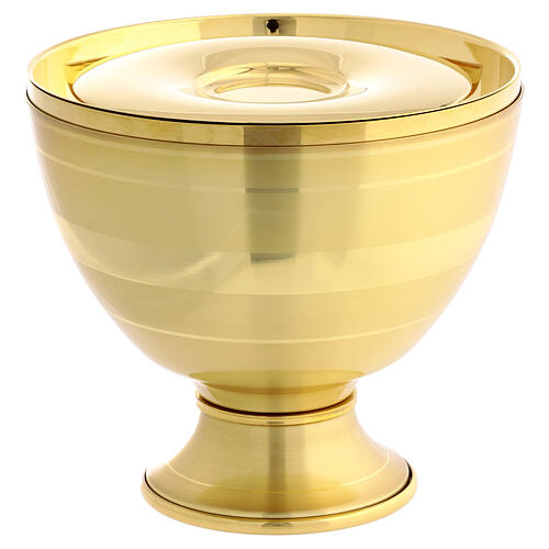 Pisside due specie ottone dorato 20 cm 6