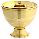 Pisside due specie ottone dorato 20 cm s5