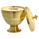 Pisside due specie ottone dorato 20 cm s8